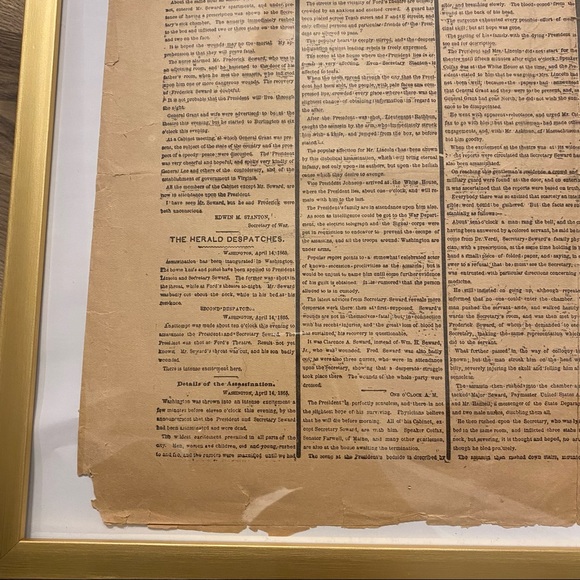 Lincoln Death New York Herald Newspaper April 1865 - Picture 4 of 10